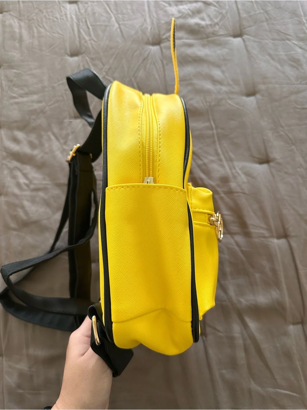 Pokemon Yellow Pikachu Kids Backpack with Red Cheeks and Black Trim